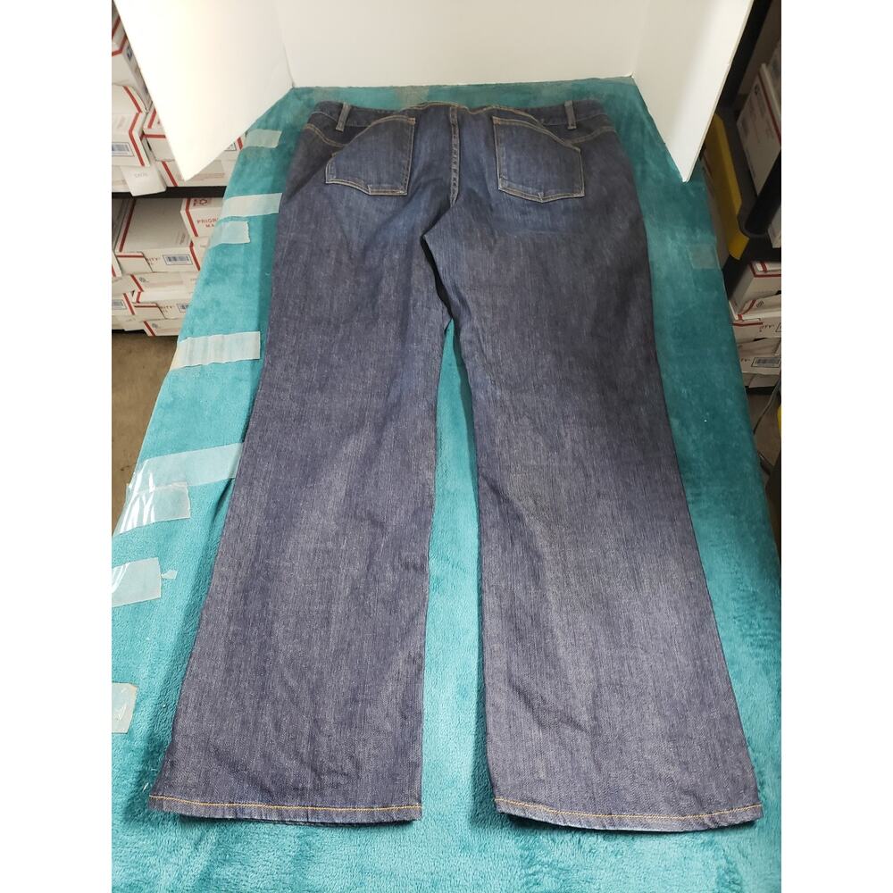 Talbots Jeans Size 18 W Womens Blue Stretch Pants Denim Ladies Mid Rise Bootcut - Picture 10 of 12